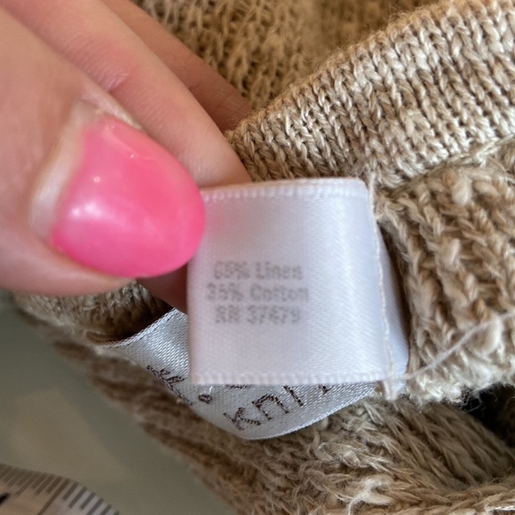 Vintage St Croix Knits Linen Blend Loose Knit V-Neck Sweater - Picture 7 of 9